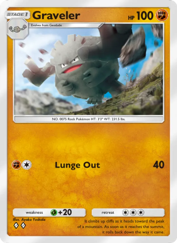 Graveler - Mythical Island Pokemon Card