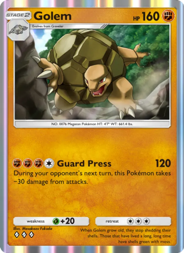 Golem - Mythical Island Pokemon Card