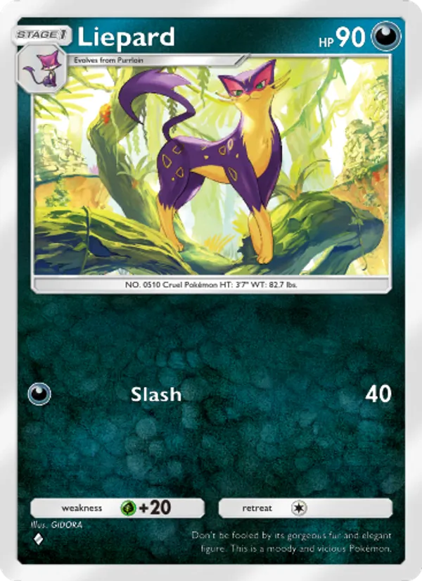 Liepard - Mythical Island Pokemon Card
