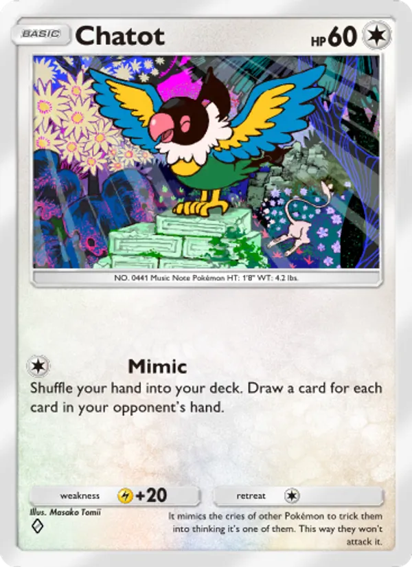 Chatot - Mythical Island Pokemon Card