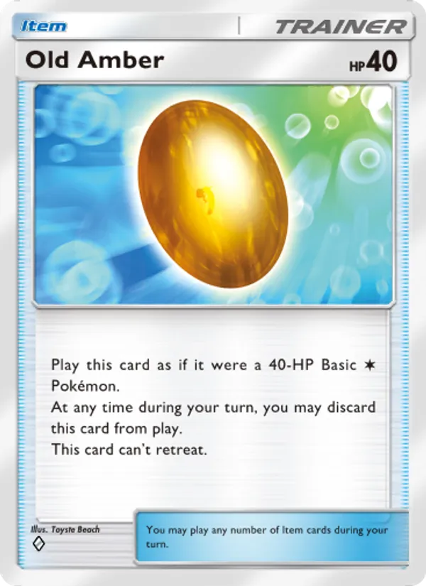 Old Amber - Mythical Island Pokemon Card