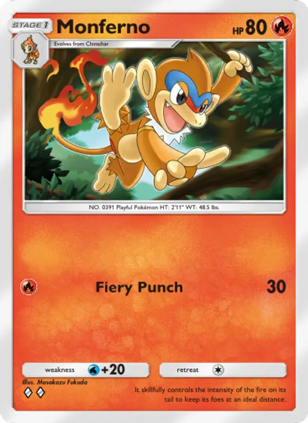 Monferno - Space-Time Smackdown Pokemon Card
