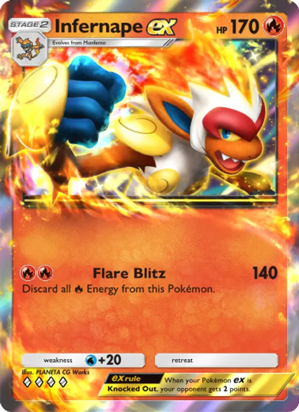 Infernape ex - Space-Time Smackdown Pokemon Card