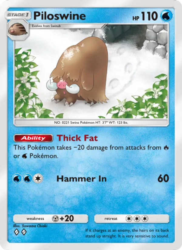 Piloswine - Space-Time Smackdown Pokemon Card