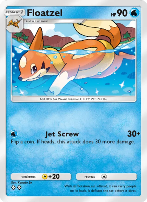 Floatzel - Space-Time Smackdown Pokemon Card