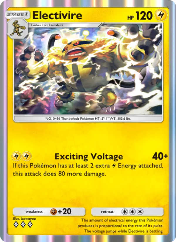 Electivire - Space-Time Smackdown Pokemon Card