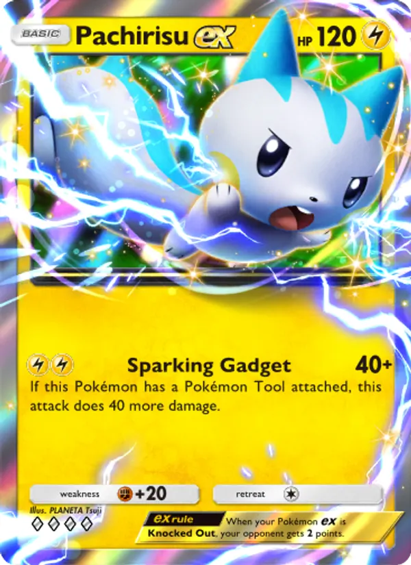 Pachirisu ex - Space-Time Smackdown Pokemon Card