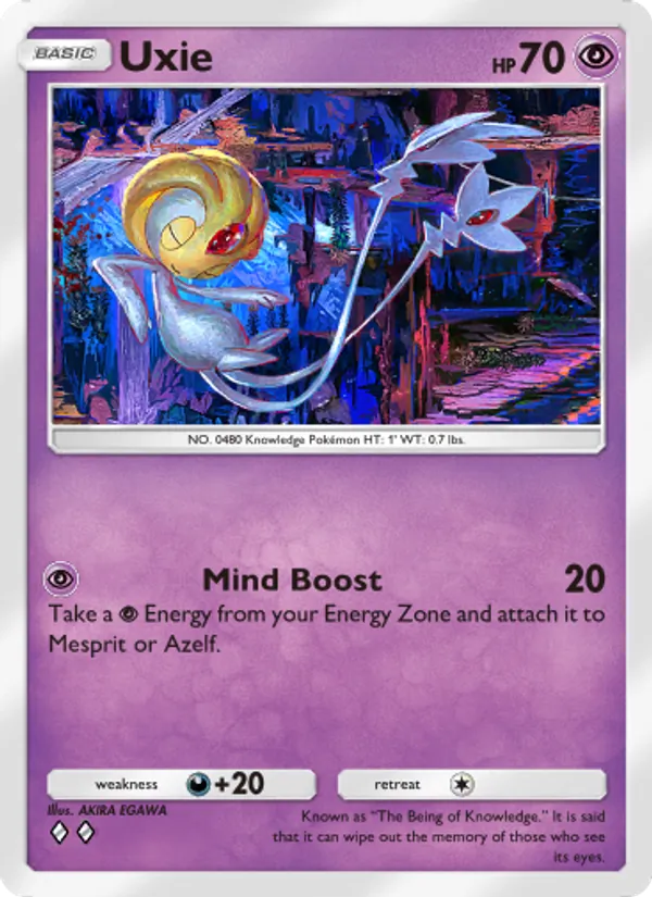 Uxie - Space-Time Smackdown Pokemon Card