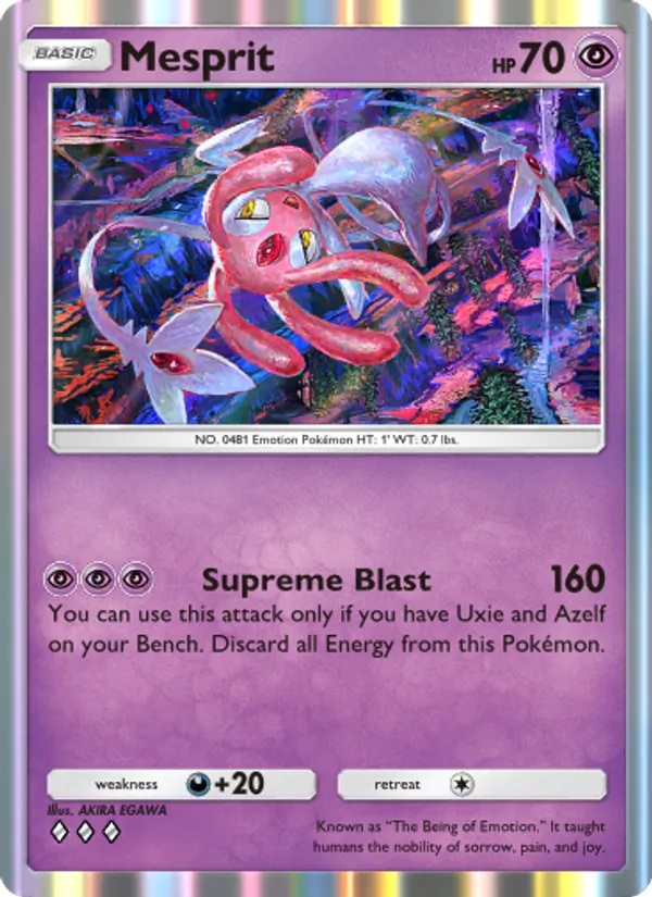 Mesprit - Space-Time Smackdown Pokemon Card