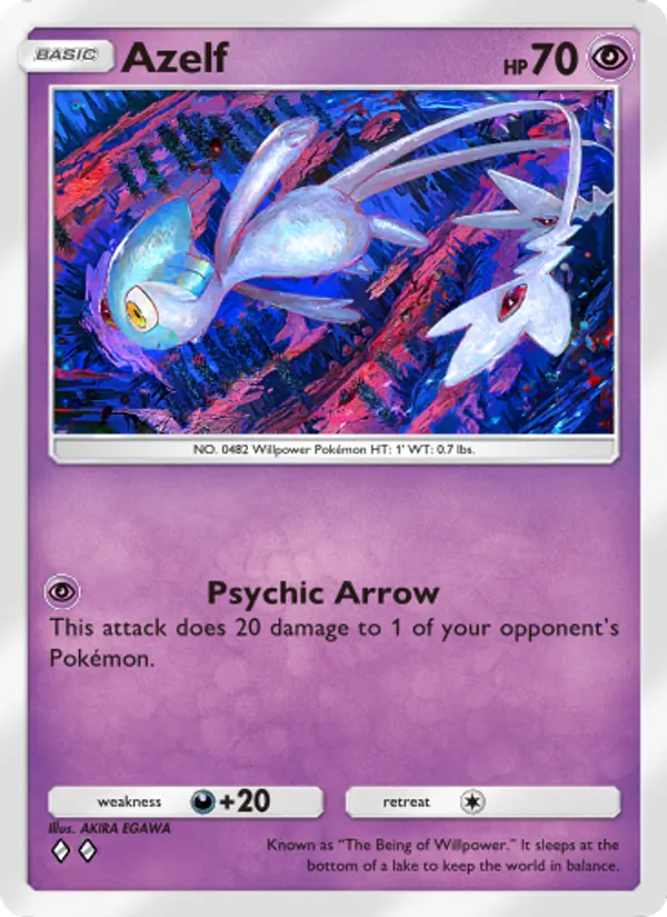 Azelf - Space-Time Smackdown Pokemon Card