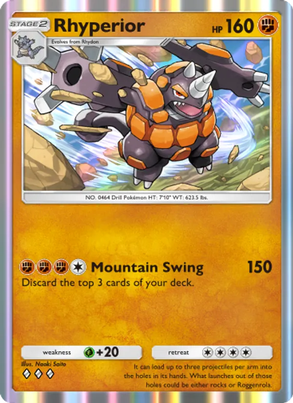 Rhyperior - Space-Time Smackdown Pokemon Card