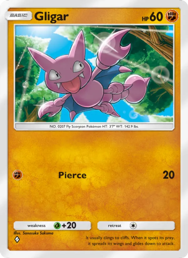 Gligar - Space-Time Smackdown Pokemon Card