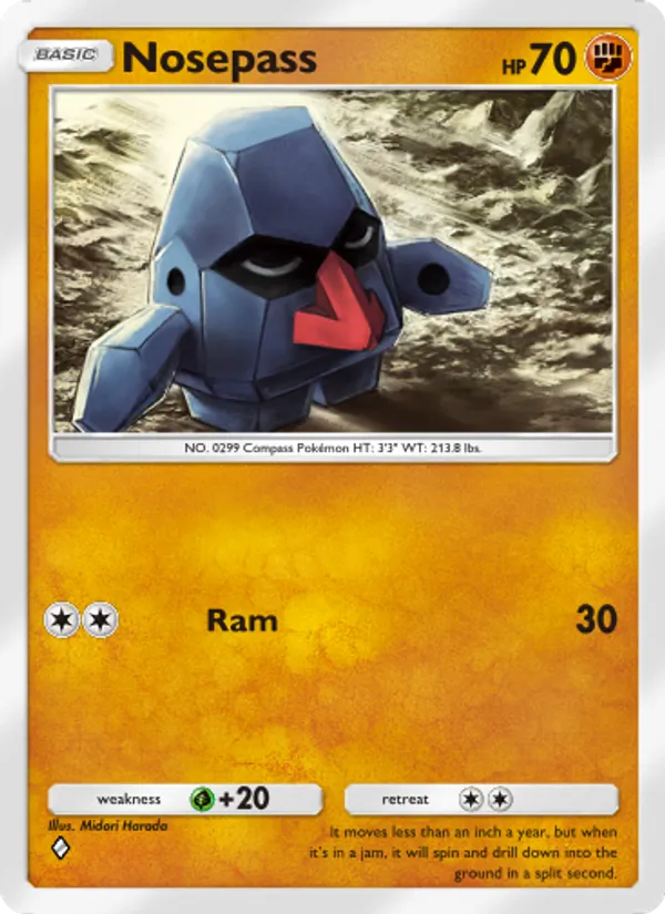 Nosepass - Space-Time Smackdown Pokemon Card