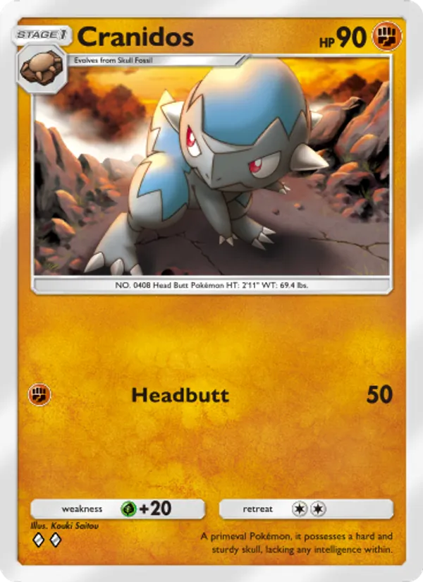 Cranidos - Space-Time Smackdown Pokemon Card