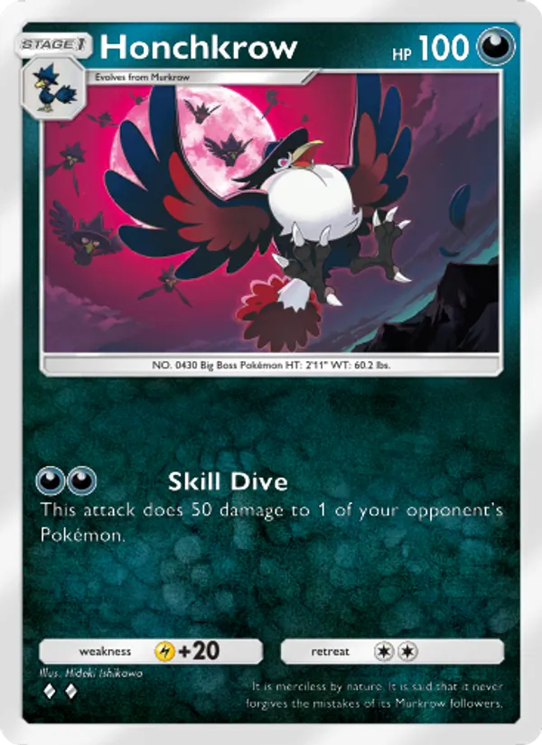 Honchkrow - Space-Time Smackdown Pokemon Card
