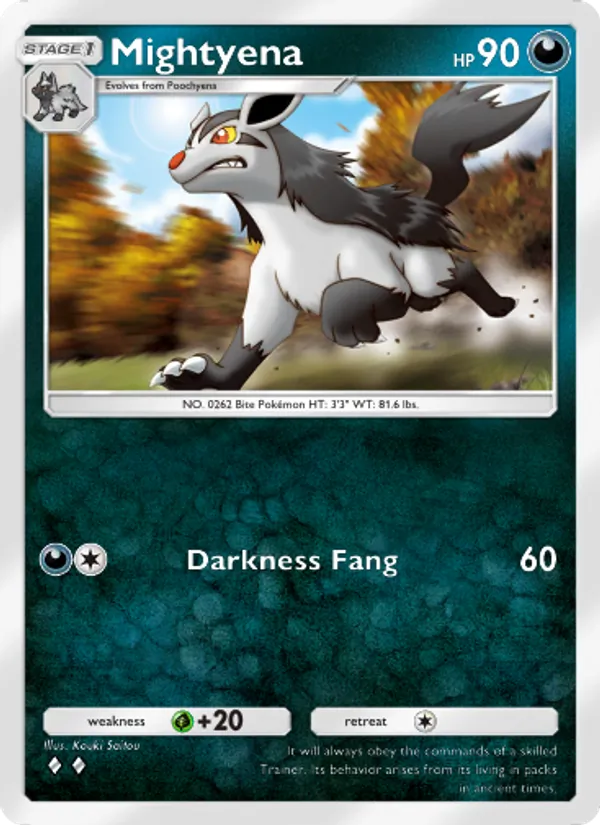 Mightyena - Space-Time Smackdown Pokemon Card