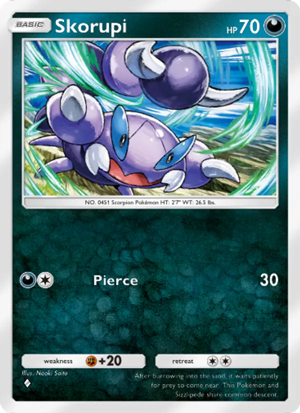 Skorupi - Space-Time Smackdown Pokemon Card