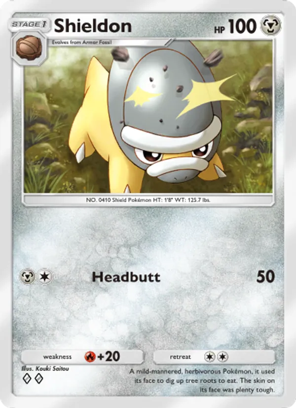 Shieldon - Space-Time Smackdown Pokemon Card