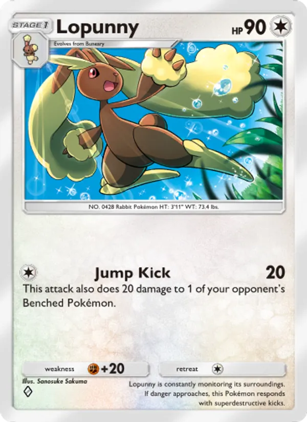 Lopunny - Space-Time Smackdown Pokemon Card