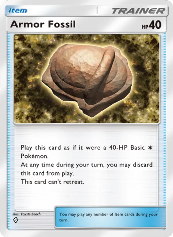 Armor Fossil - Space-Time Smackdown Pokemon Card