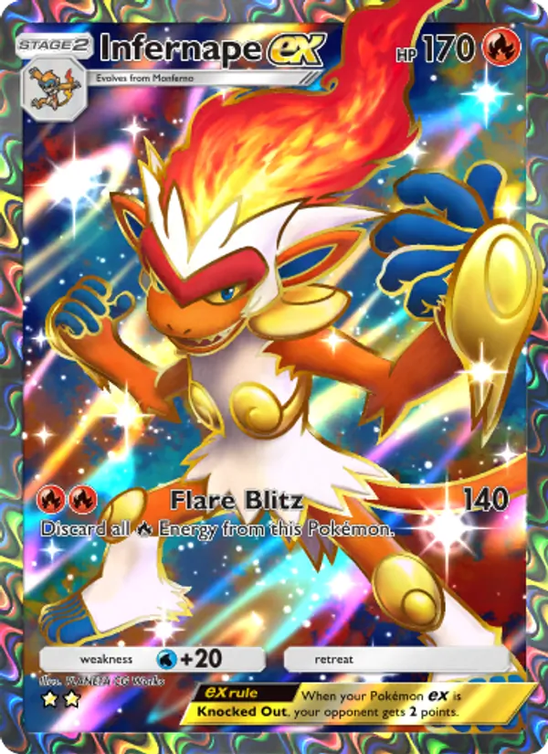 Infernape ex - Space-Time Smackdown Pokemon Card