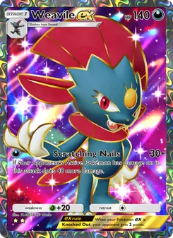 Weavile ex - Space-Time Smackdown