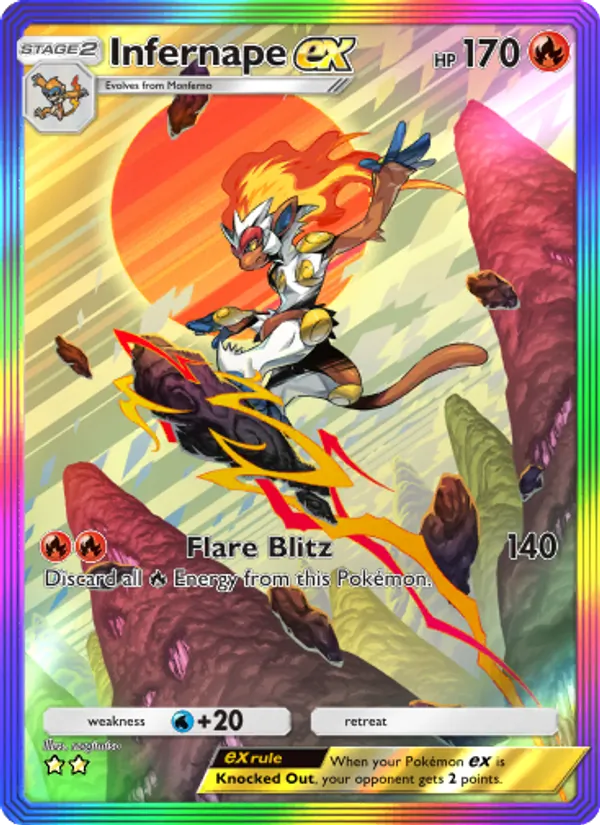 Infernape ex - Space-Time Smackdown Pokemon Card