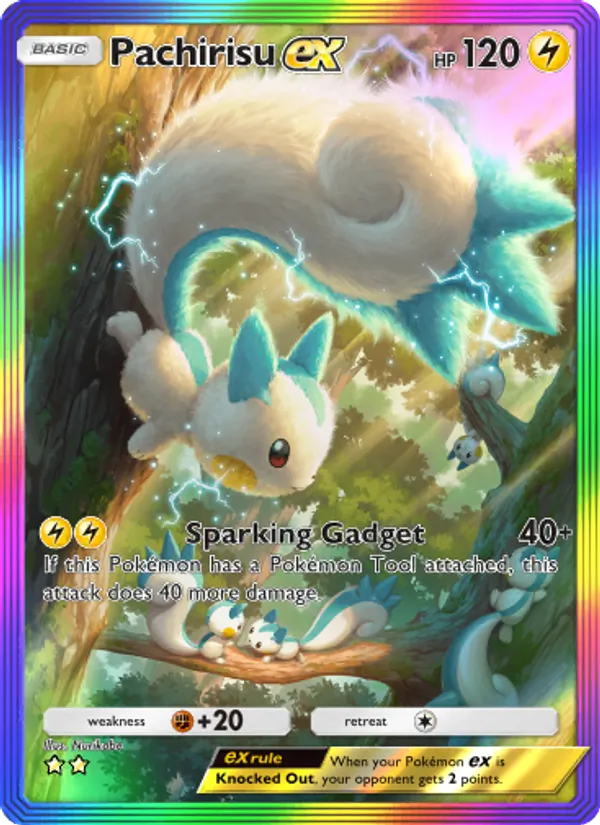 Pachirisu ex - Space-Time Smackdown Pokemon Card