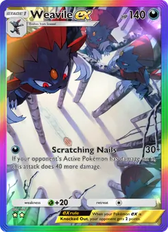 Weavile ex - Space-Time Smackdown