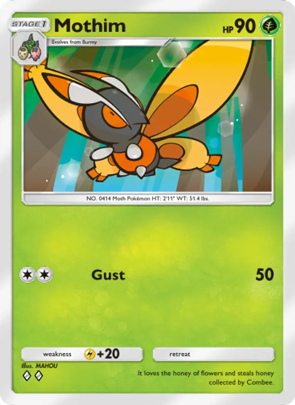 Mothim - Triumphant Light Pokemon Card