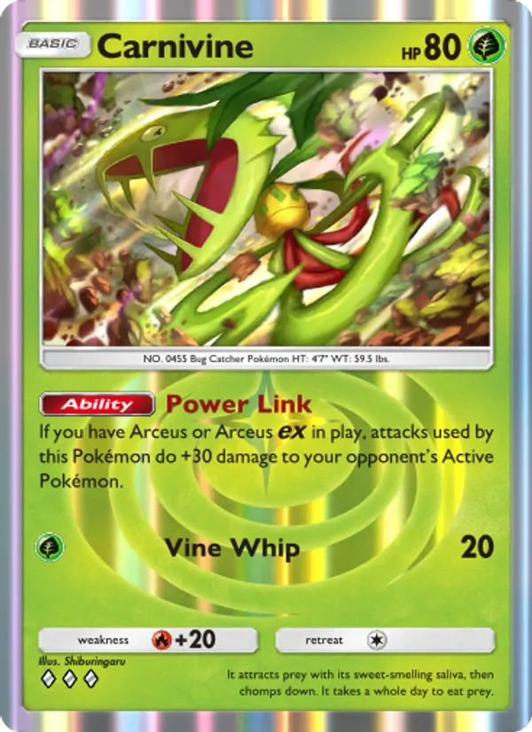Carnivine - Triumphant Light Pokemon Card