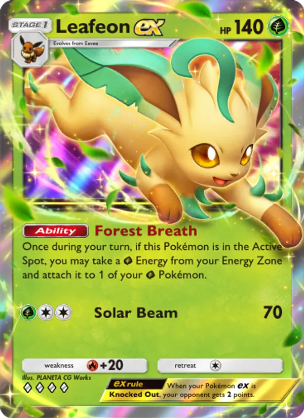Leafeon ex - Triumphant Light Pokemon Card