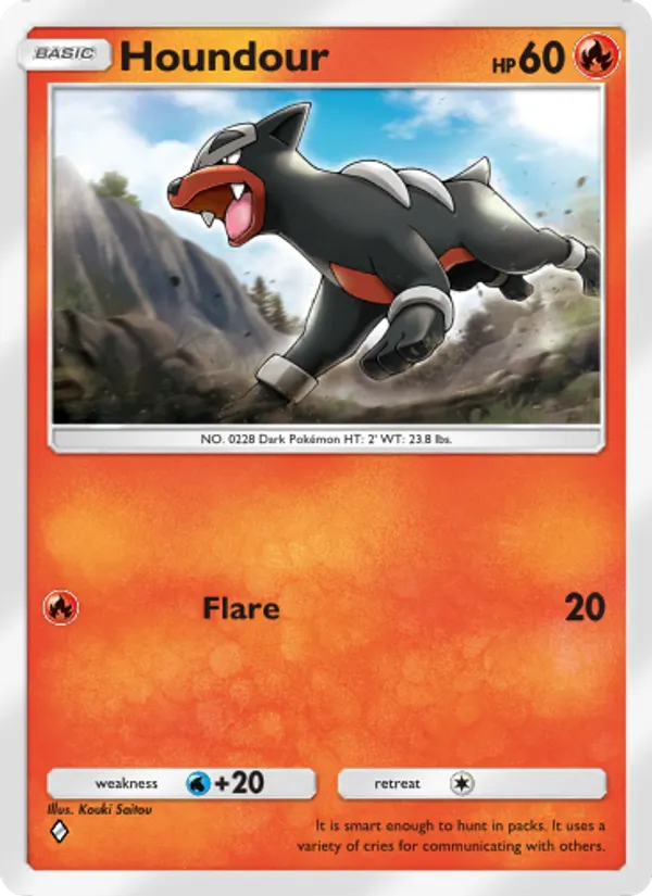 Houndour - Triumphant Light Pokemon Card