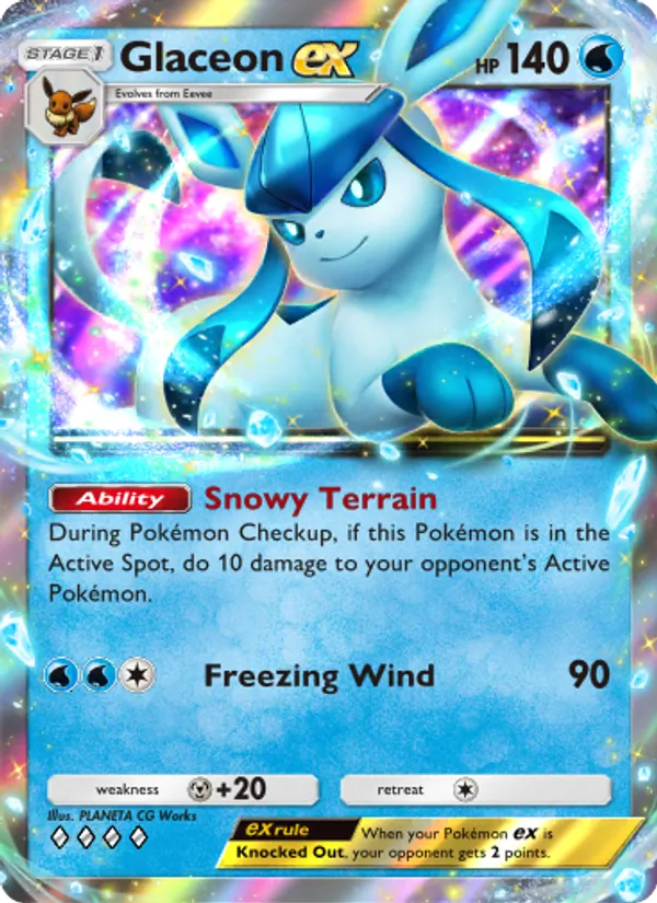 Glaceon ex - Triumphant Light Pokemon Card