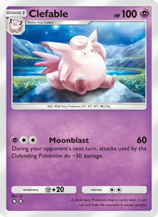 Clefable - Triumphant Light Pokemon Card