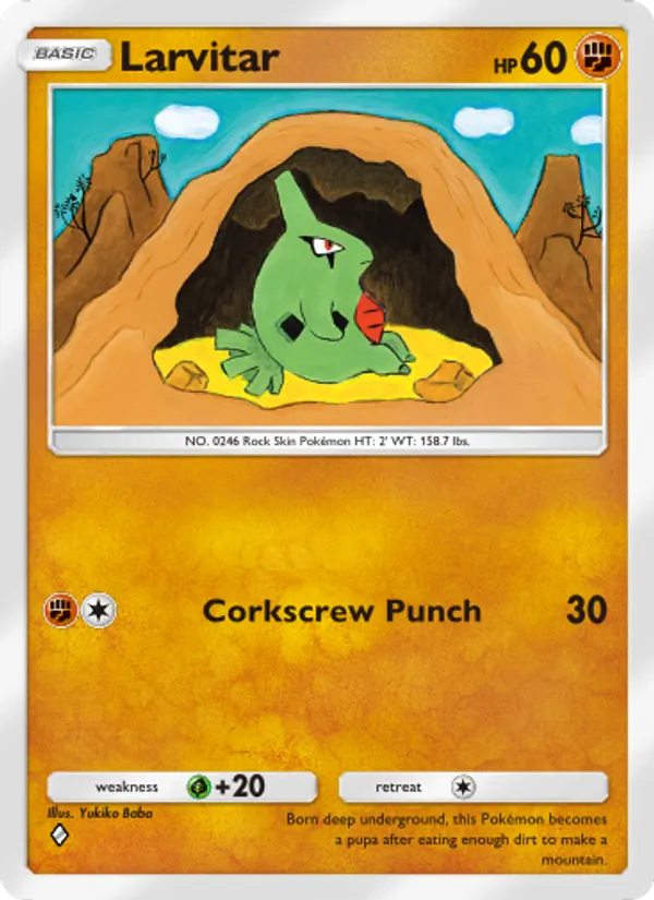 Larvitar - Triumphant Light Pokemon Card
