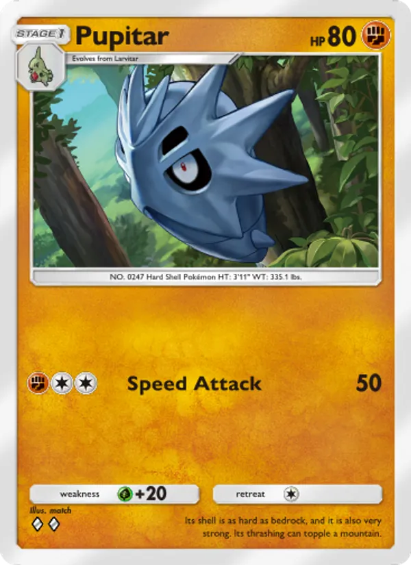 Pupitar - Triumphant Light Pokemon Card