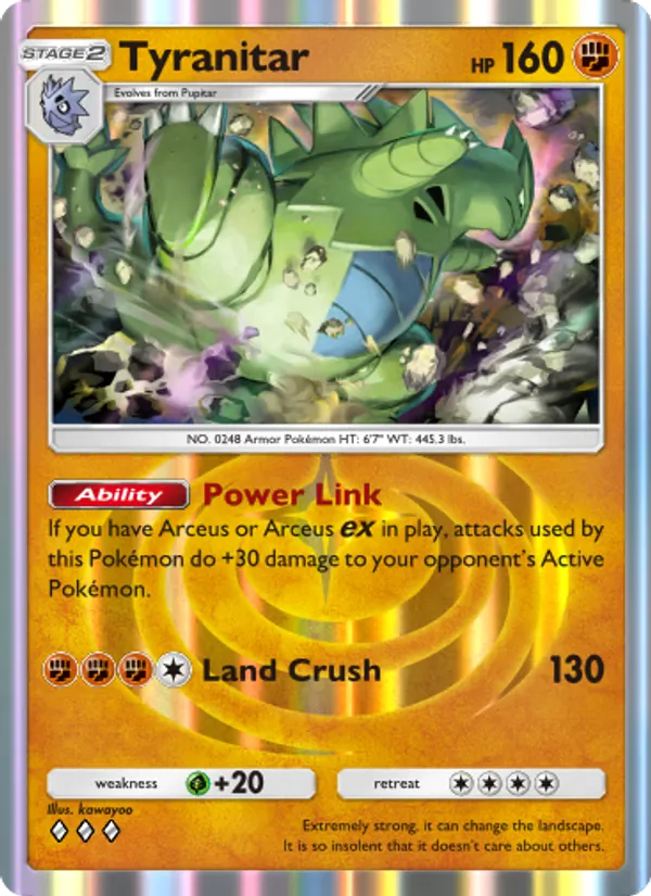 Tyranitar - Triumphant Light Pokemon Card