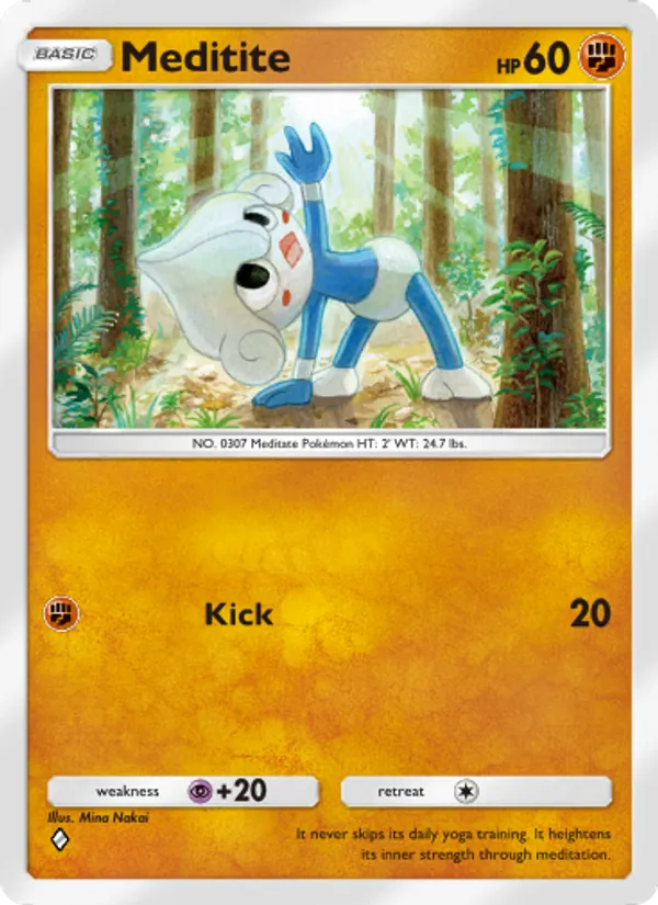 Meditite - Triumphant Light Pokemon Card