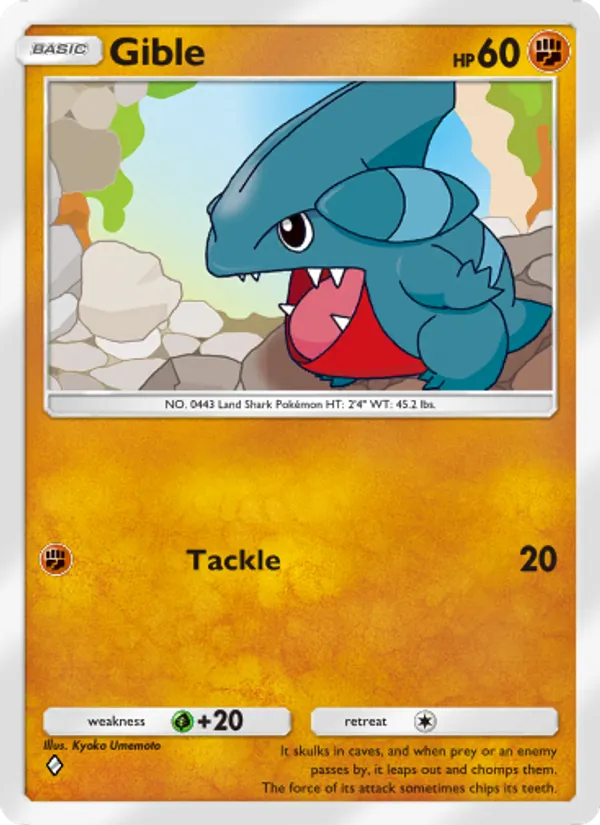 Gible - Triumphant Light Pokemon Card
