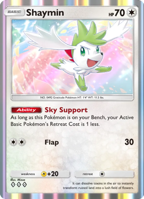 Shaymin - Triumphant Light Pokemon Card