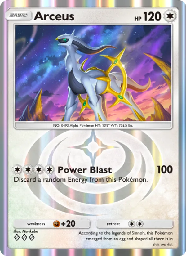 Arceus - Triumphant Light Pokemon Card
