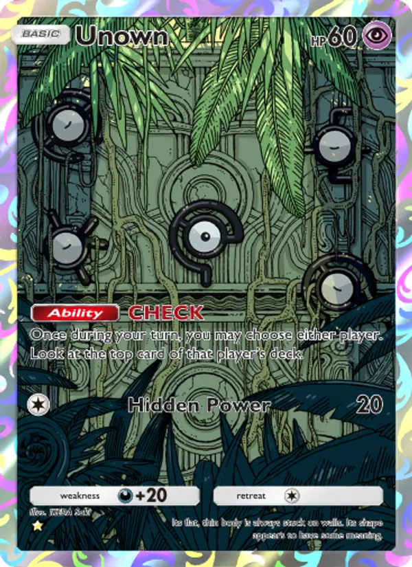 Unown - Triumphant Light Pokemon Card