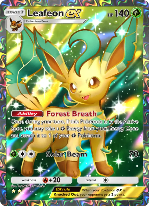 Leafeon ex - Triumphant Light Pokemon Card