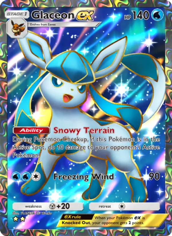 Glaceon ex - Triumphant Light Pokemon Card