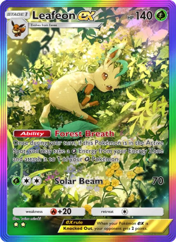 Leafeon ex - Triumphant Light Pokemon Card