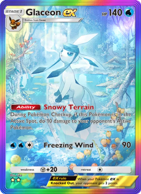 Glaceon ex - Triumphant Light Pokemon Card
