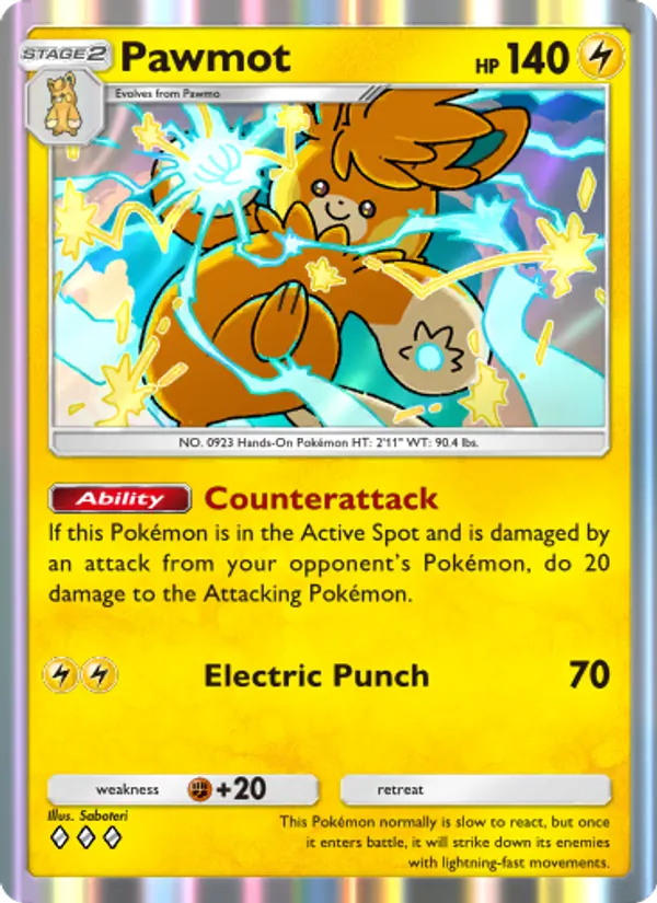 Pawmot - Shining Revelry Pokemon Card