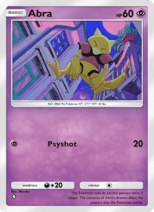 Abra - Shining Revelry Pokemon Card
