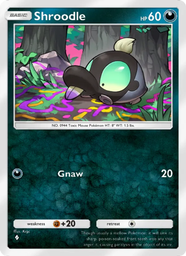 Shroodle - Shining Revelry Pokemon Card